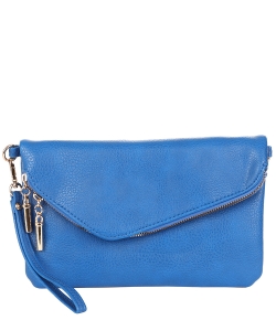 Leopard Envelope Clutch Crossbody Bag AD2585  ROYAL BLUE